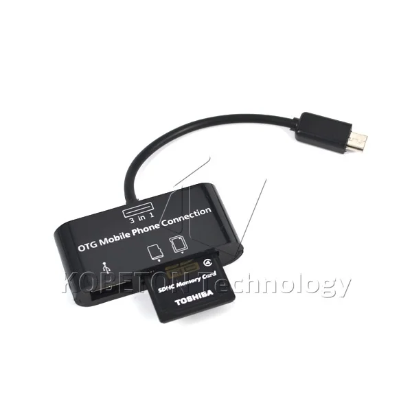 Micro USB HUB Кабель адаптер для Samsung S5/S4/S3 HTC ONE Sony Xperia Z1 Z2 Z3|card reader|tf card readercard reader |
