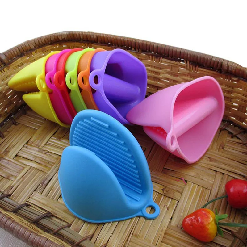 2018 Hot Sale Silicone Kitchen Organizer Insulated Heat Pot Clips Microwave Oven Gloves Plate Clip Keukenhulpjes #50 |