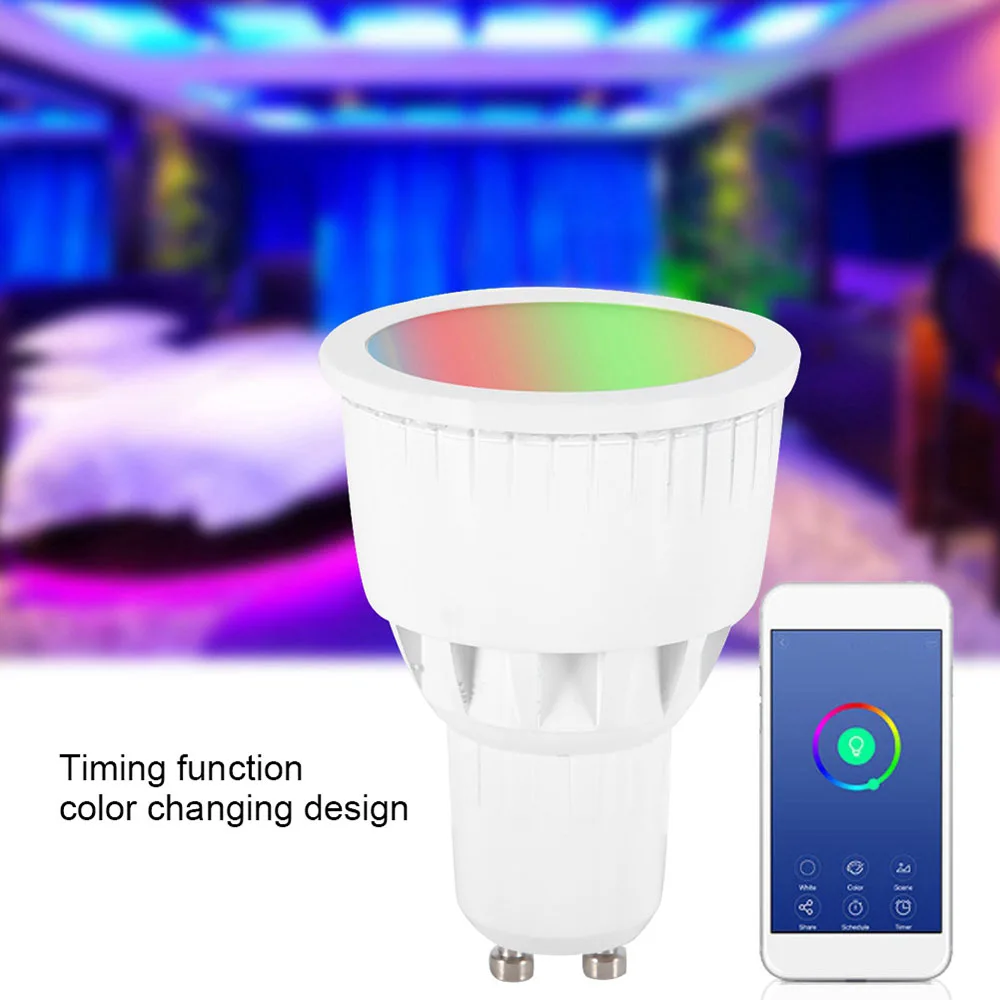 GU10/GU5.3/E27 WiFi Smart Gloeilamp 22 светодиода лампа Bombillas RGBW 6 Вт лампада приложение дистанционного Dimbare Werken met Alexa Google IFTTT