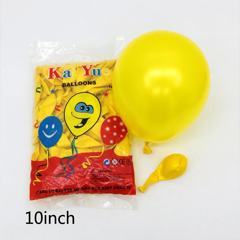 15pcs yellow 15 шт. 1" синие белые воздушные шарики с нарисованными облаками мальчик самолет игрушка 1-й День Рождения Декор Гавайская тема Дети день рождения поставки Air Globos - Цвет: 15pcs yellow