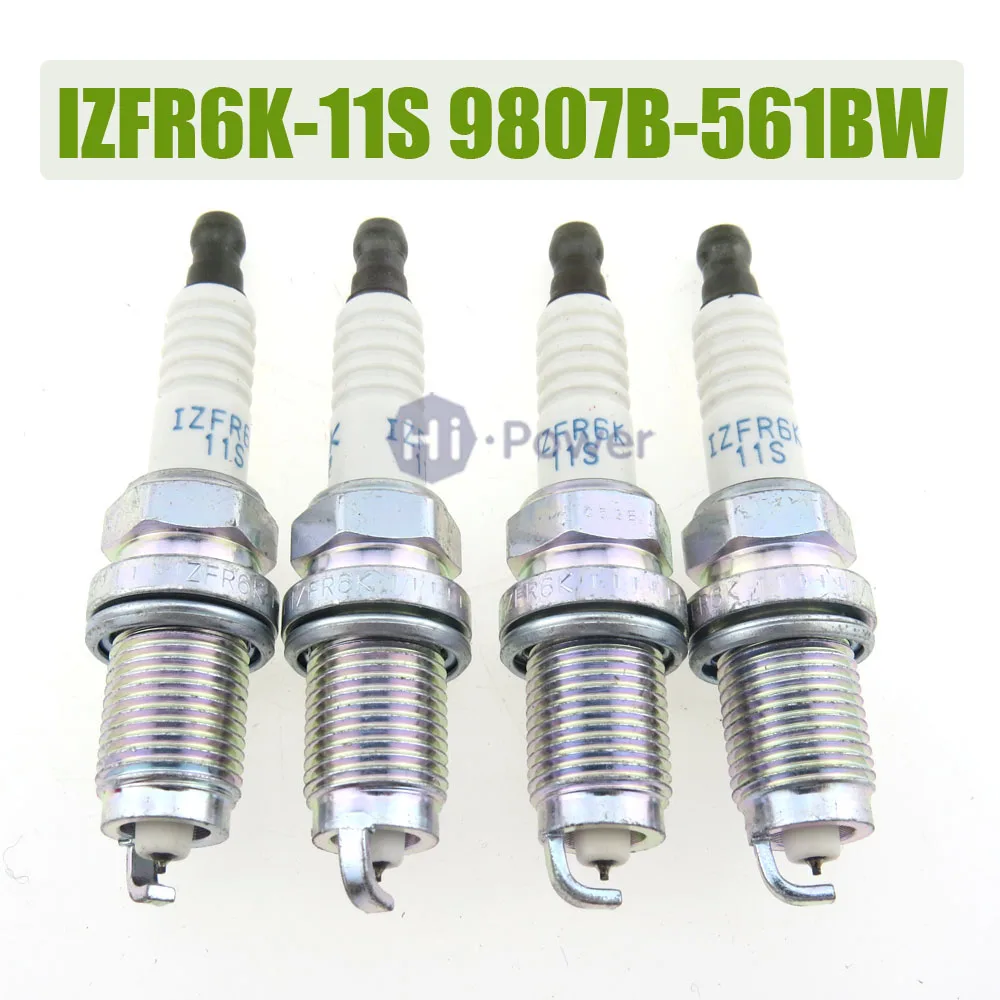 4 шт./лот IZFR6K-11S 9807B-561BW 5266 автомобиль Лазерная иридий свечи зажигания для 2006-2011 Honda Civic 1.8L IZFR6K11S 9807B561BW