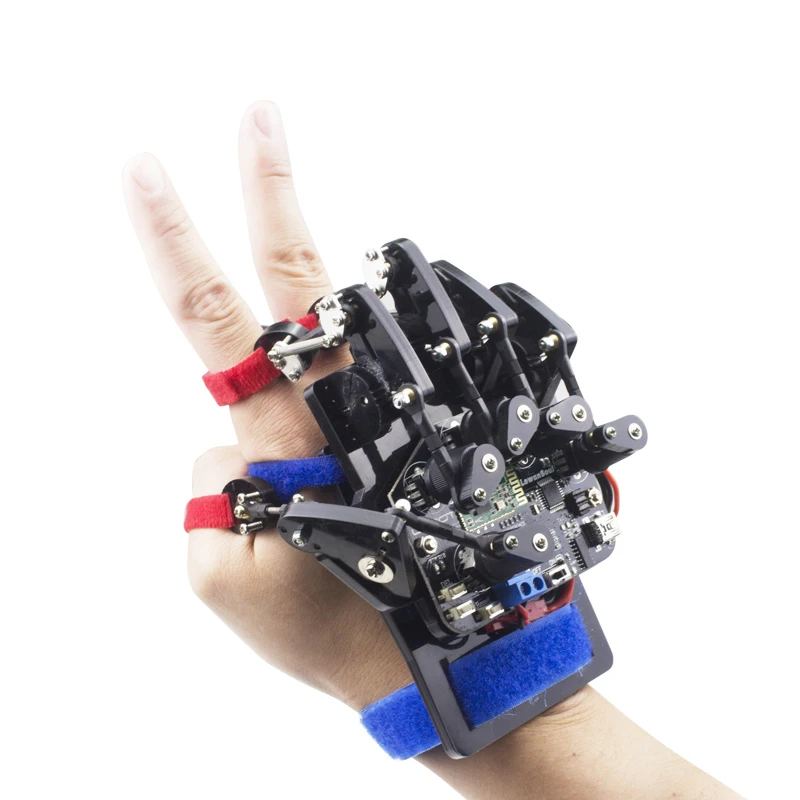 

Wearable Mechanical Glove Wireless Somatosensory Controller Control Exoskeleton DIY RC Robot Hand Palm Finger Remote Control
