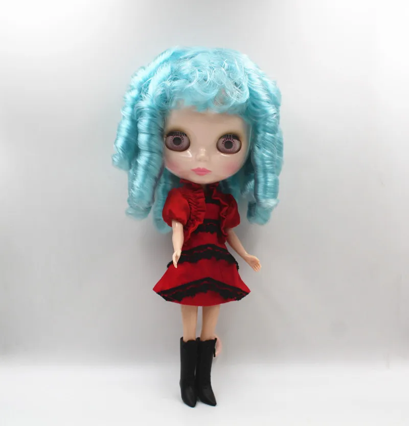 Blygirl Blyth doll Sky blue hair short common body 7 joint naked DIY can change | Dolls