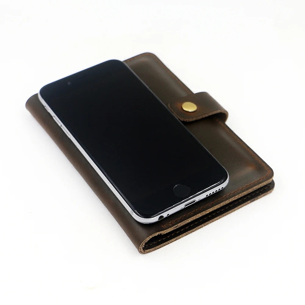 Винтажный Классический кошелек для паспорта с держателем карт из коровьей кожи