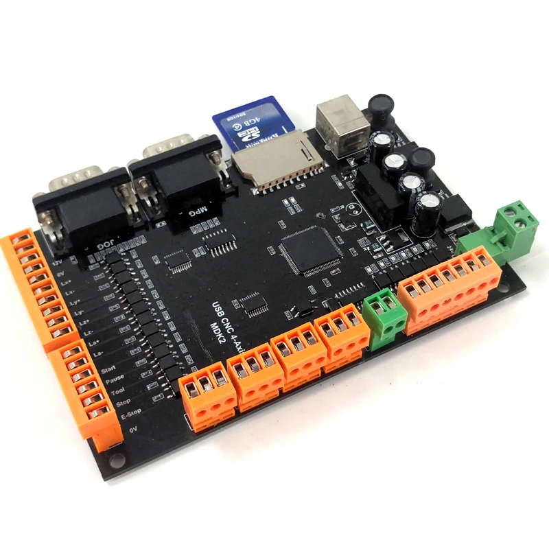 Для MDK2 ЧПУ USB 4 оси шагового двигателя контроллер коммутационная плата с MPG интерфейс