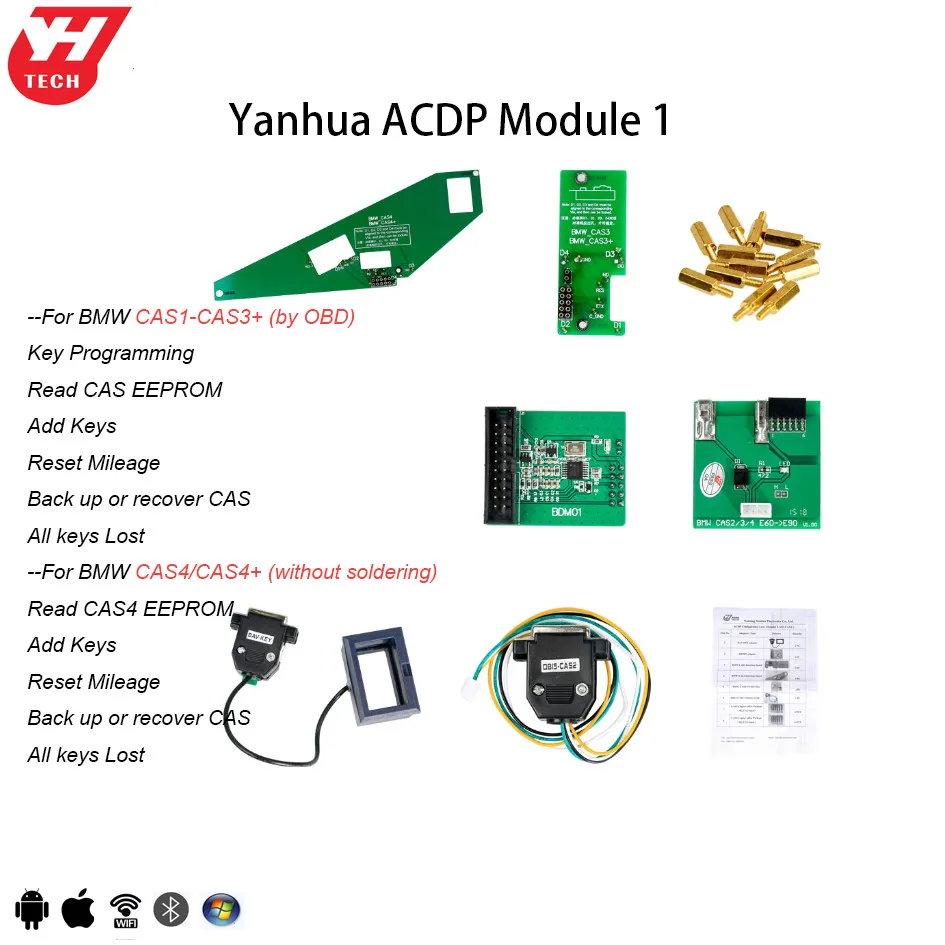 Yanhua ACDP Key Programmer + Module 1 для CAS1 to CAS4 добавление новых ключей или всех потерянных