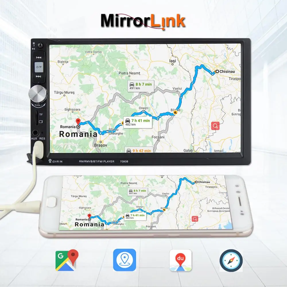 2 Din автомагнитола 2din Автомагнитола 7 дюймов сенсорный экран Авто Аудио плеер