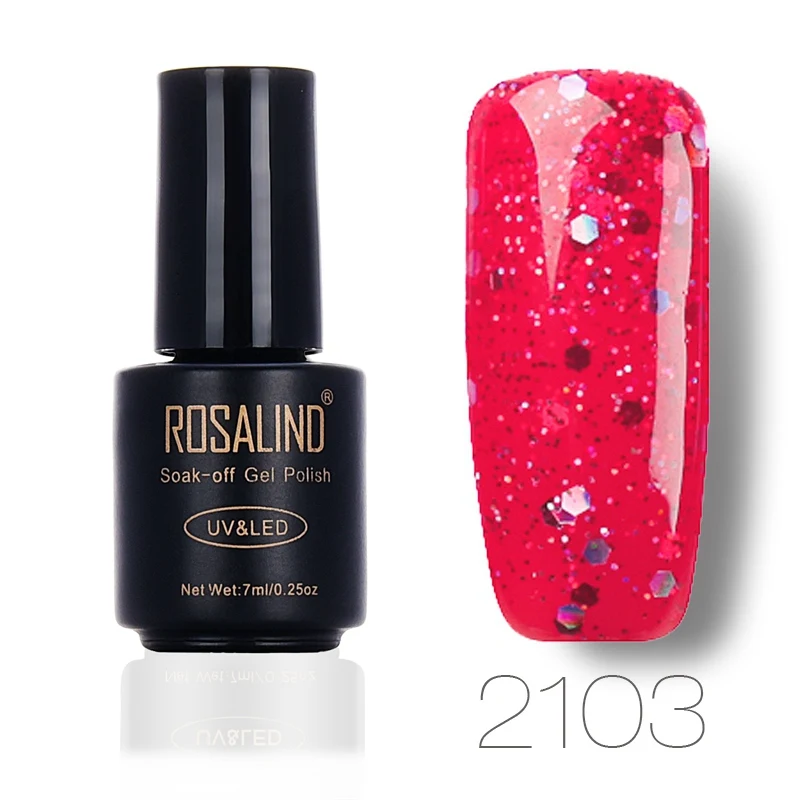 Гель ROSALIND 1 S с зеленым бриллиантом 7 мл; Гель-лак для ногтей лак Led UV Soak Off Полупостоянный лак для ногтей - Цвет: 2103