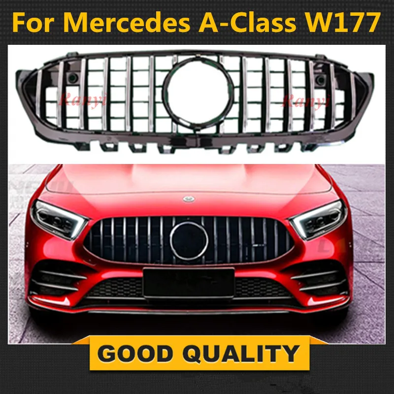 Новинка 2019 вертикальная решетка радиатора класса A W177 Amg GT передний бампер