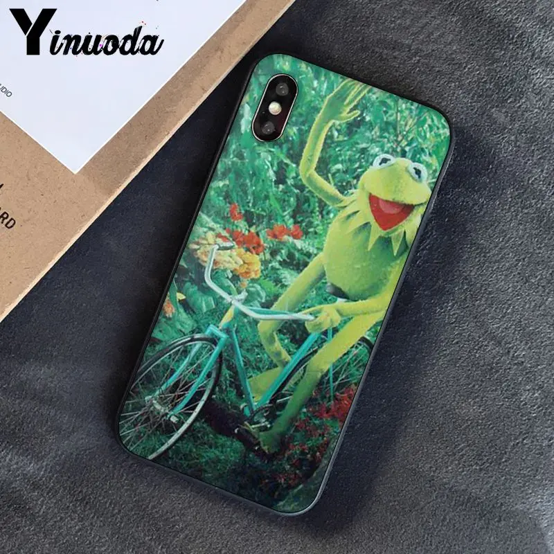Yinuoda Kermit лягушка Забавный DIY печать рисунок чехол для телефона для iPhone 8 7 6 6S 6Plus X XS MAX 5 5S SE XR 10 чехол s