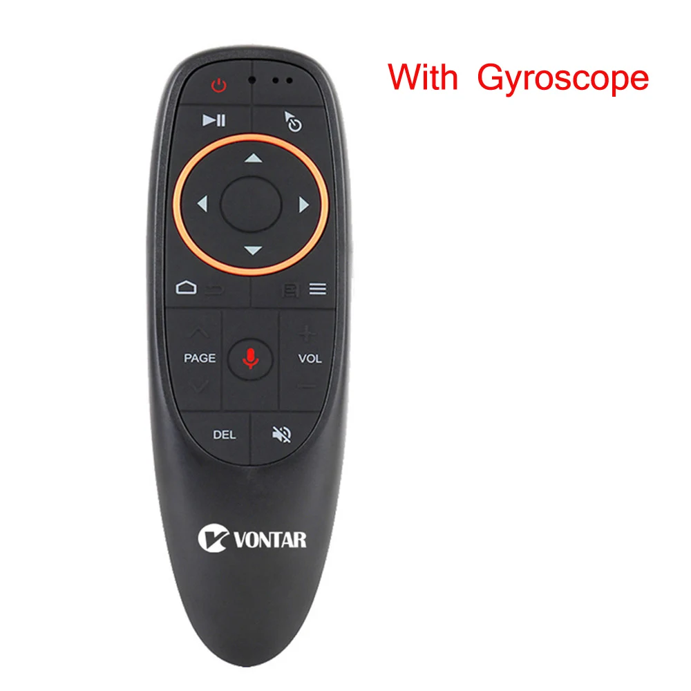 G10 with Gyro VONTAR G10 голосовой пульт дистанционного управления воздушная мышь с микрофоном 2,4 ГГц Беспроводная мини-клавиатура Google поиск гироскопа для Android tv Box PC - Цвет: G10 with Gyro