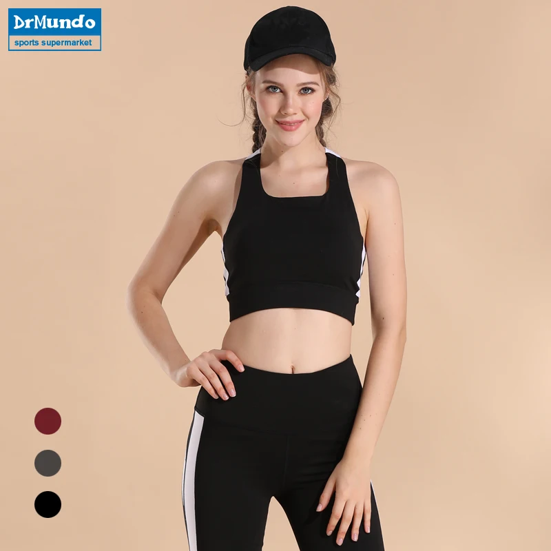 Sports Bra Top Push Up Fitness Running Yoga Underwear Sport Tops For Women Gym Wear Solid Shockproof Sportswear | Спорт и