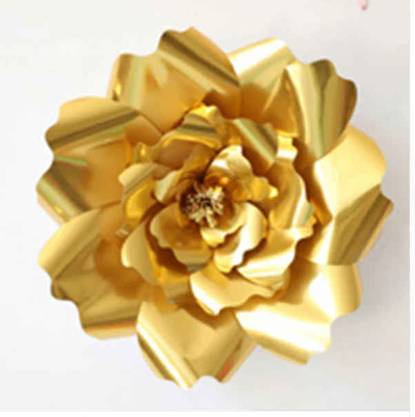 30cm gold Детский душ 30 см настенный фон цветы бумажные цветы свадебное украшение DIY для создания искусственных цветов розы бумажные поделки для свадьбы цветок - Цвет: 30cm gold