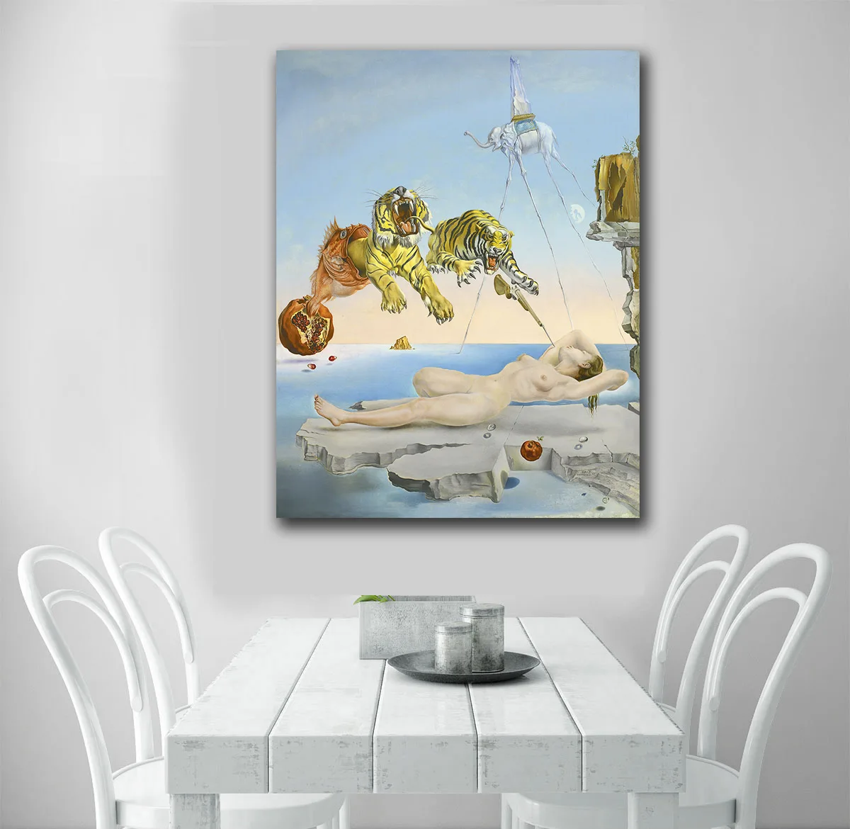 

Salvador Dali dream-caused Canvas Painting For Living Room Home Decoration Oil Painting On Canvas Wall Painting No Frame