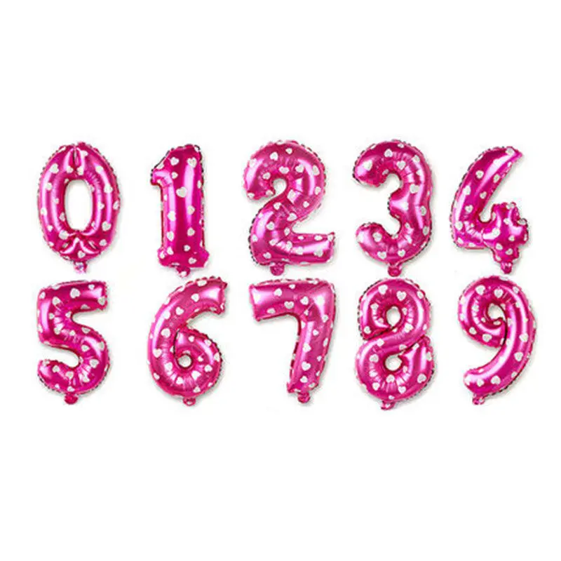 32 дюймовые большие синие розовые воздушные шарики в виде цифр с днем рождения