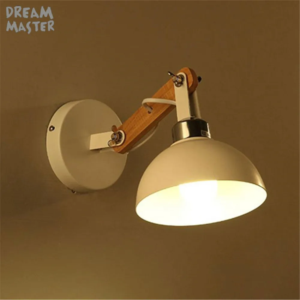 Европейский Винтажный настенный светильник креативный ретро бра белый абажур