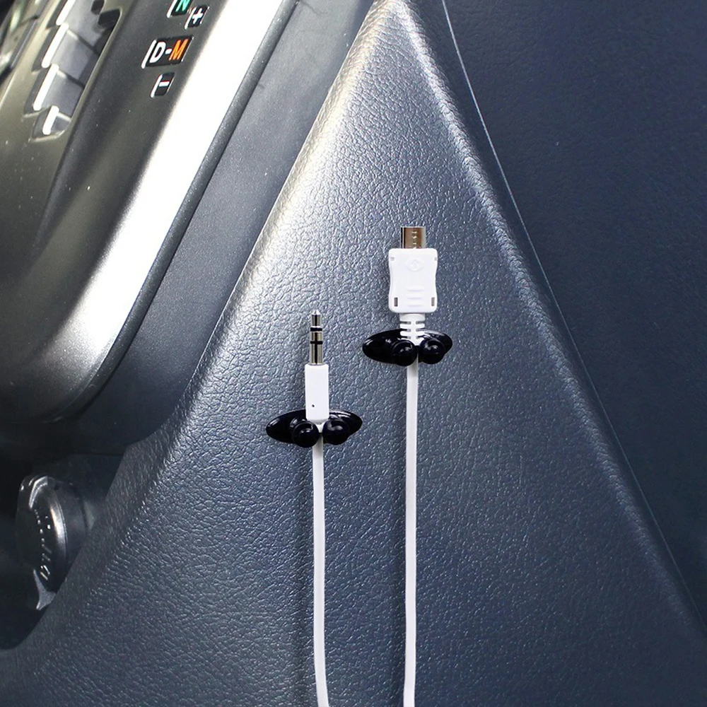 8x автомобиля Зарядное устройство линия USB Кабельный зажим аксессуары Стикеры для
