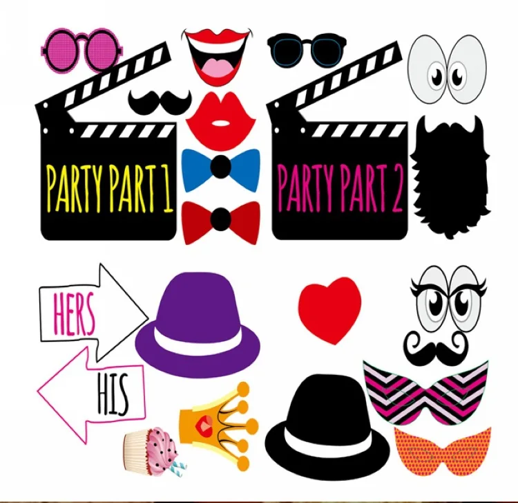 Фото стенд 22 шт./компл. маски для вечеринок Реквизит фотосессии забавная шляпа