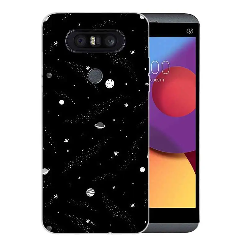 Мягкий Резиновый ТПУ чехол с рисунком для LG Q8 Q7 Q6 G6 G7 G5 G4 V40 V30 V20 V10 прозрачный