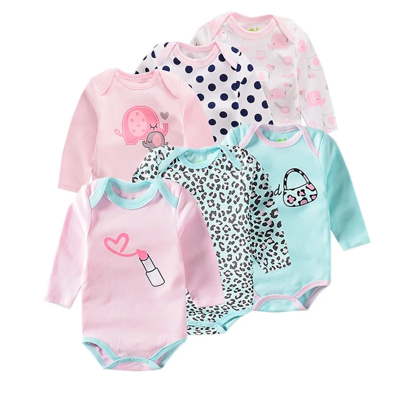 animal Summer Baby Bodysuits Short Sleeve baby Newborn cotton infant Baby girls boys Jumpsuit Newborn Clothes 6pcs/lot