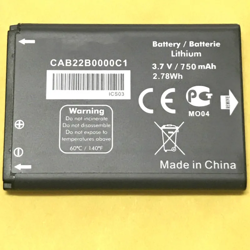 Аккумулятор 750 мАч для ALCATEL OT 2010 2010D 2010X 356 665X CAB22D0000C1/CAB22B0000C1 + трек код|Аккумуляторы