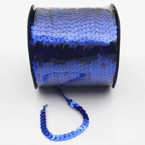 Blue 10yards 10 ярдов/лот 6 мм Диаметр плоский круглый из ПВХ лента с блестками раззноцветные часы на планках для ремесел, женская одежда аксессуары - Цвет: Blue 10yards