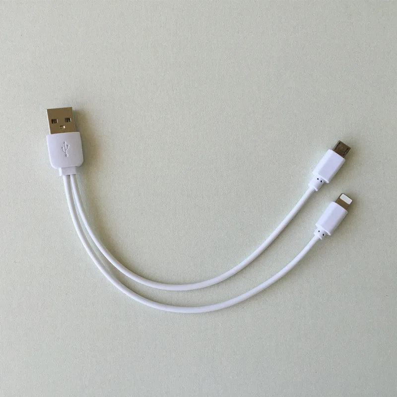 Универсальный usb кабель 2 в 1 22 см для зарядки от до Iphone 5 6 7 Samsung V8 Android|cable cord|phone cable2 in