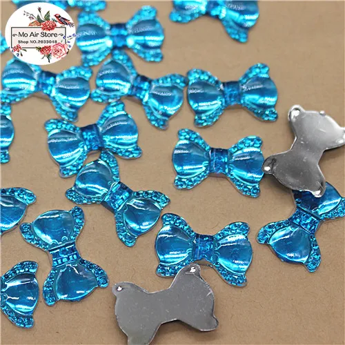 lihgt blue 100pcs 13x18 мм 100 шт. Разноцветные лук Акриловые стразы грани камней кабошон Стразы Украшения для самодельного изготовления - Цвет: lihgt blue 100pcs