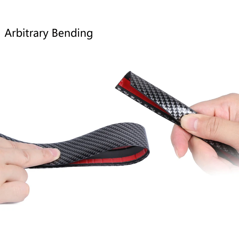 Резиновая Мягкая черная полоса для бампера из углеродного волокна протектор