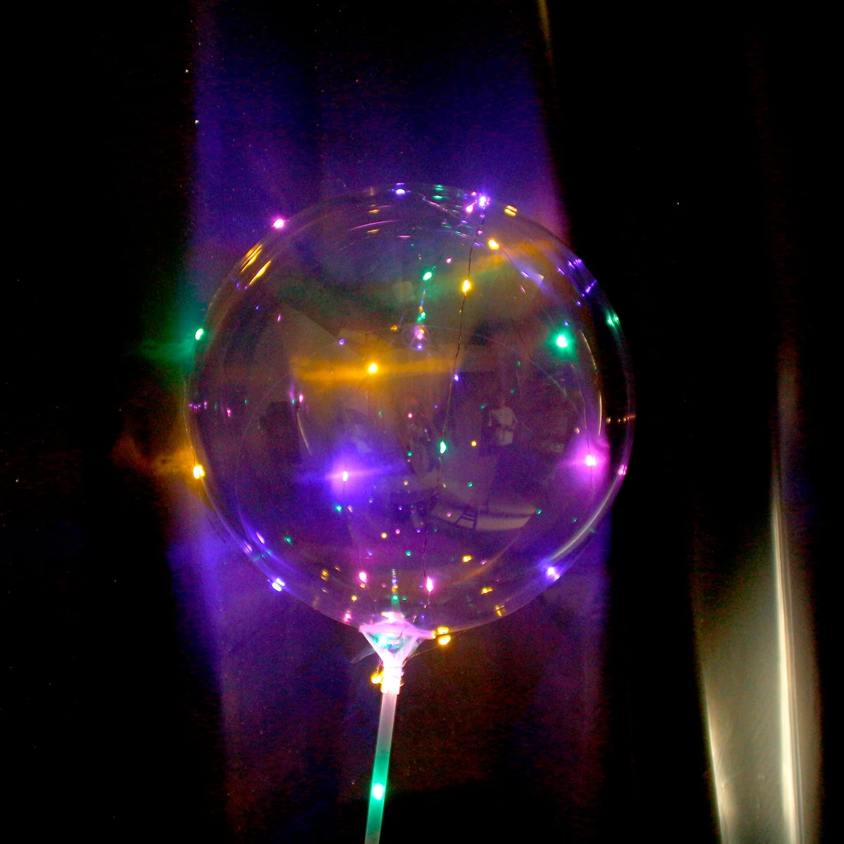 20inch Glowing Led Balloon PVC Children's Birthday Balloon Shiny Baloon Outdoor Led Ballon Air transparent Ballons Accessories