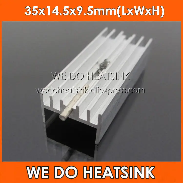 

WE DO HEATSINK 20pcs Heatsinks 35x14.5x9.5mm Aluminum Heatsink Radiator TO-220 / TO220 Heatsinks With M3 Screw Hole