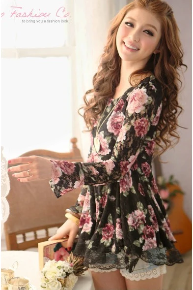 Платье длинный рукав женщины печать X10372|dresses nj|dresses christmasdress textile |