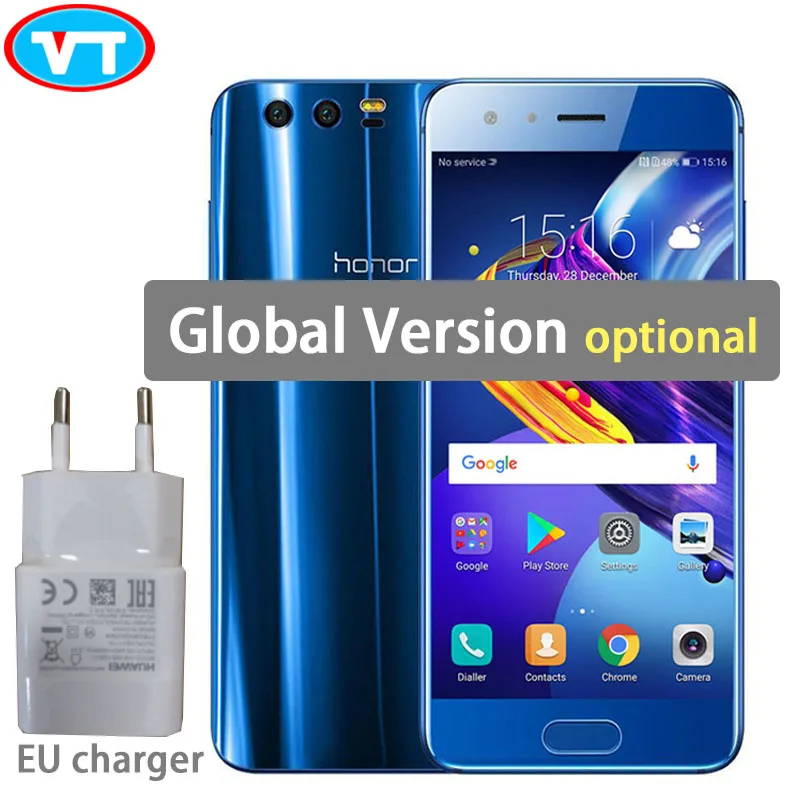 Global ROM huawei Honor 9 4G B 6 5 15 &quot1080*7 0 Android LTE 1920 мобильный телефон Восьмиядерный