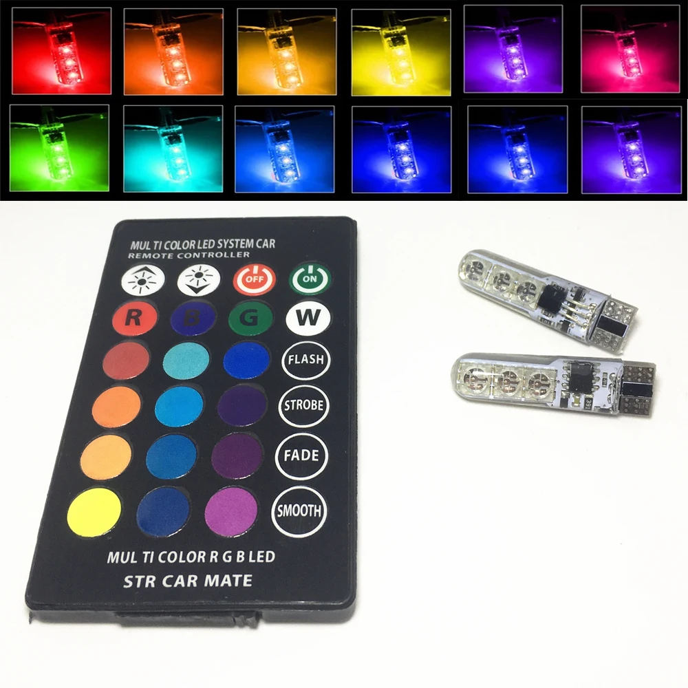 Светодиодная сигнальная лампа T10 5050 SMD 2 шт. для чтения с клиновидным цоколем