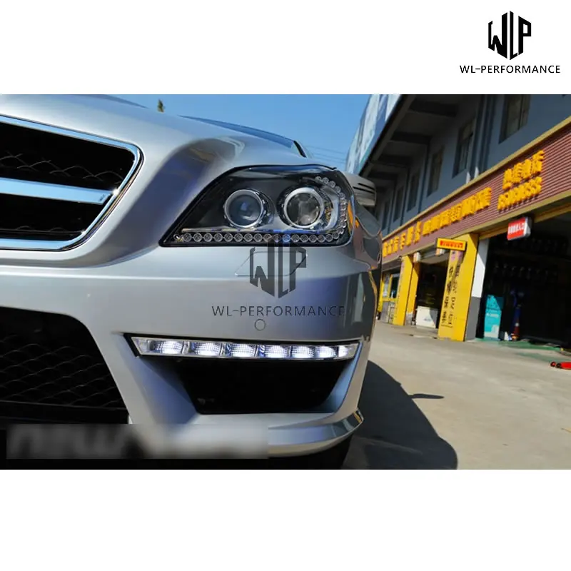 W218 CLS комплект кузова автомобиля PU Неокрашенный передний бампер задний диффузор