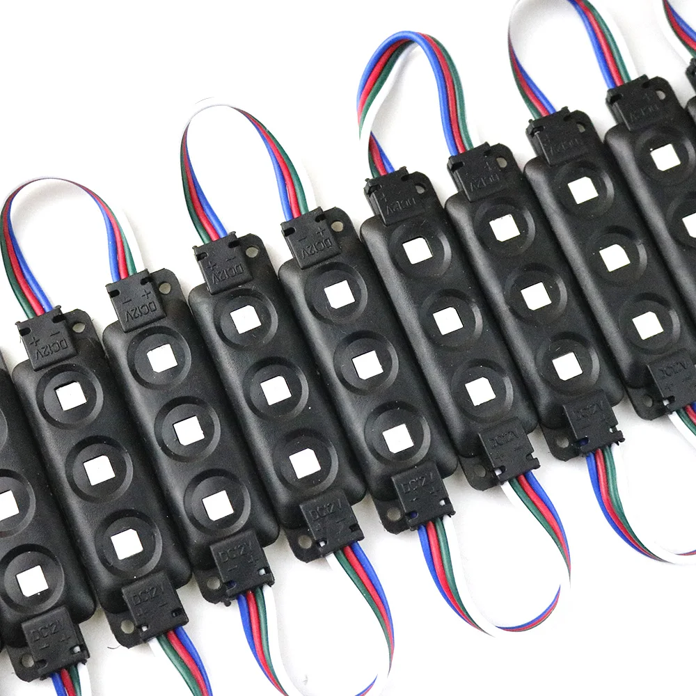 20 шт./лот светодиодный модуль 12 В LED 5050 SMD 3 светодиода водонепроницаемый RGB