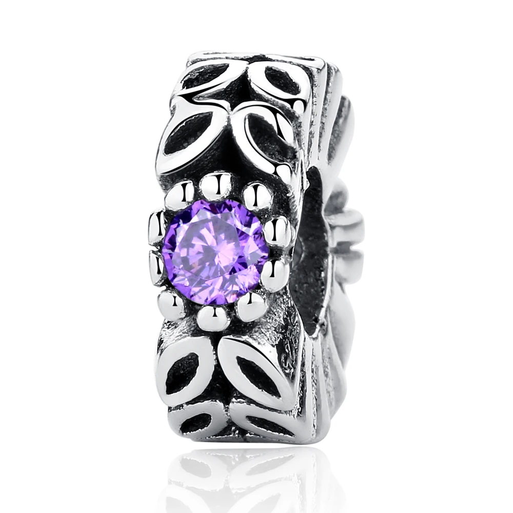 Женский браслет из серебра 925 пробы с подвесками в виде листьев|silver bead charm|beads