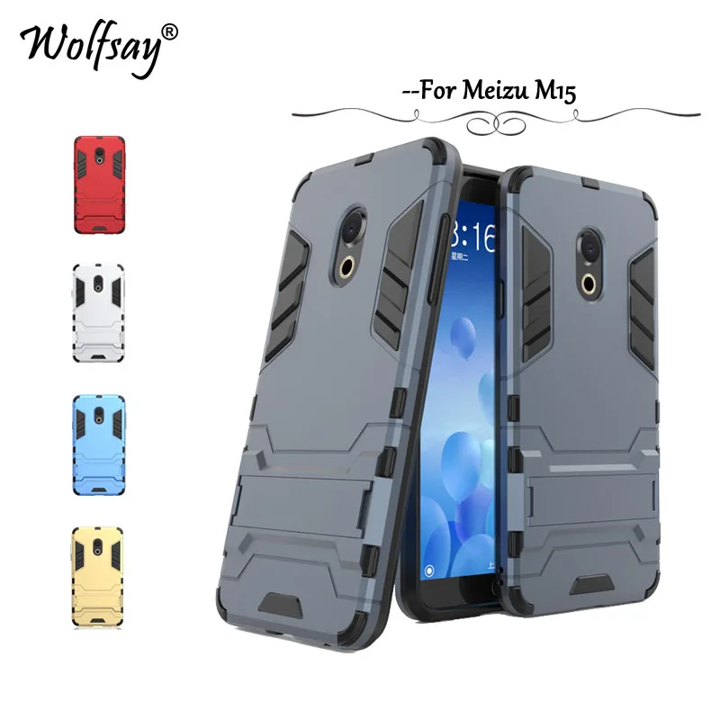 Чехол wolfsay Meizu M15 тонкий резиновый чехол для 15 Lite телефона M871Q чехлы M 15|Бамперы| |