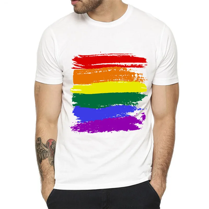 Мужская футболка унисекс с принтом в виде радуги гордость ЛГБТ гей-любовь