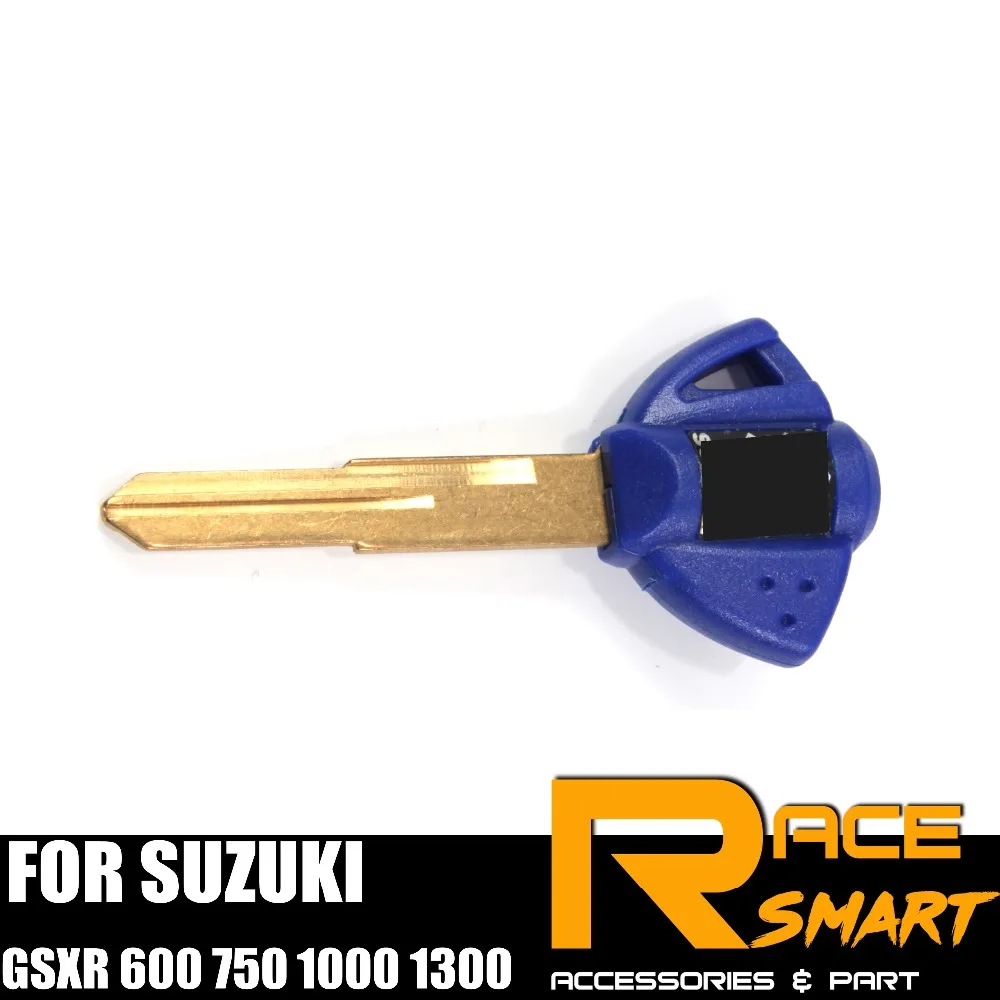 Ключ для мотоцикла незарезанный SUZUKI GSXR 600 750 1000 флэш-ключи флуоресцентный синий 43