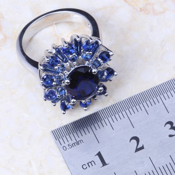 Большие кольца с фианитом Toyal Blue высокое качество 2017|big ring|ring ringcubic zirconia ring |