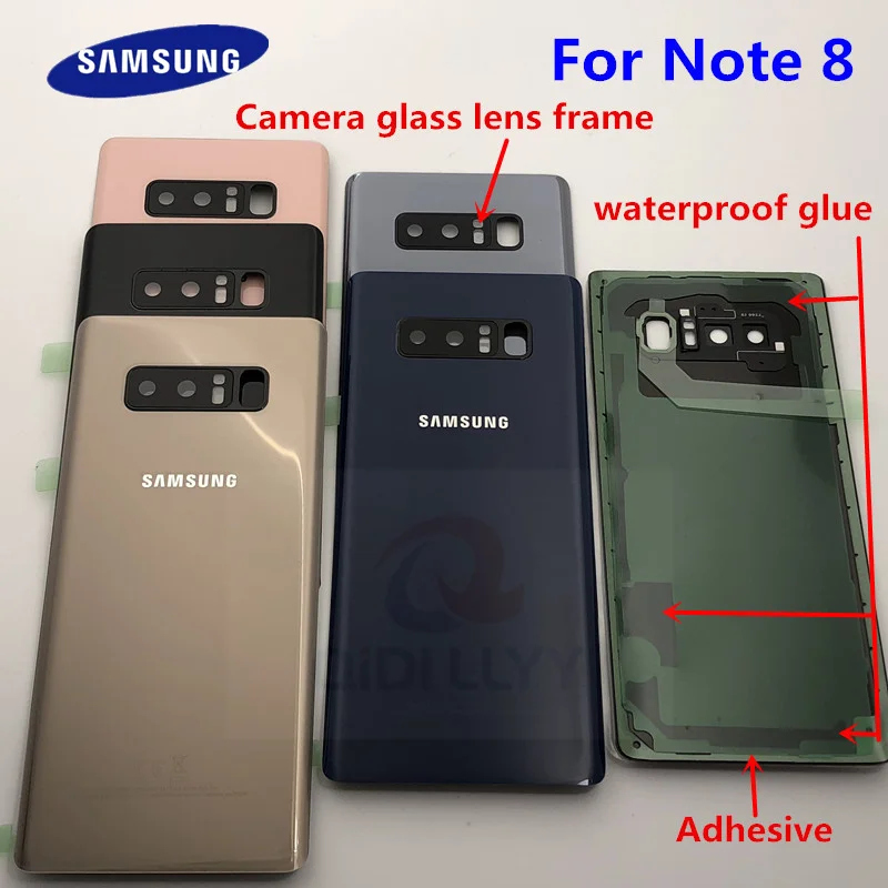 Стеклянная крышка для аккумулятора SAMSUNG Galaxy Note 8 N950 N950F Корпус задней двери