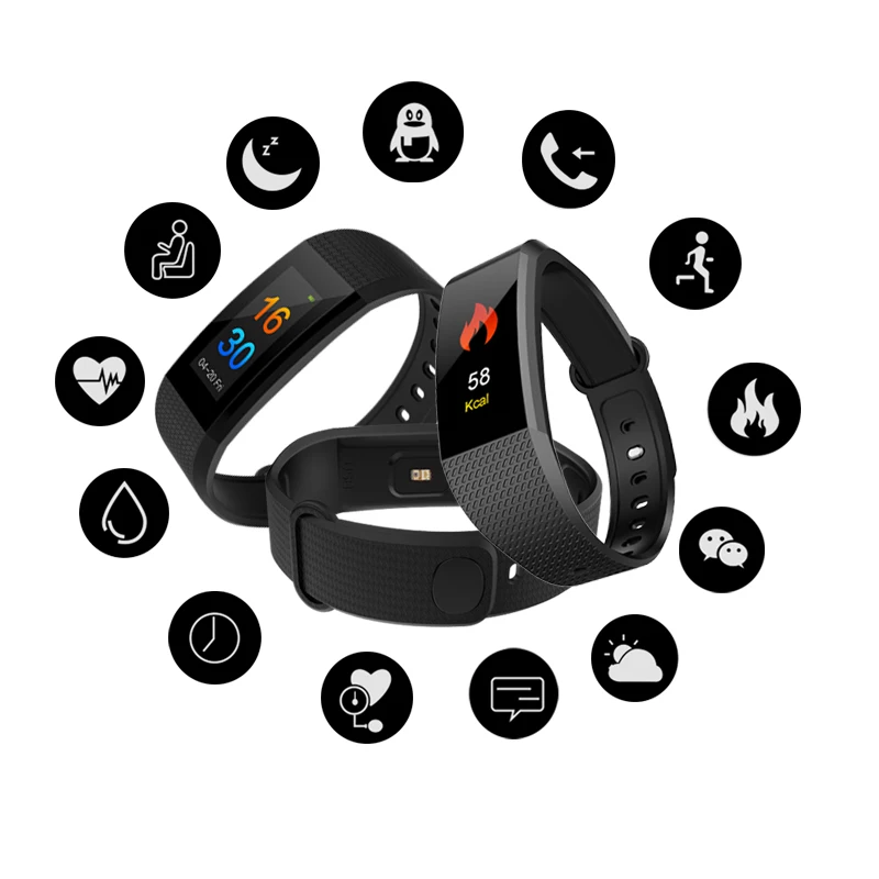

Smart BT4 Fitness Wristband Tracker Sport Plan Heart Rate Blood Pressure Calories Distance Monitor SMS Call Vibrating Reminder