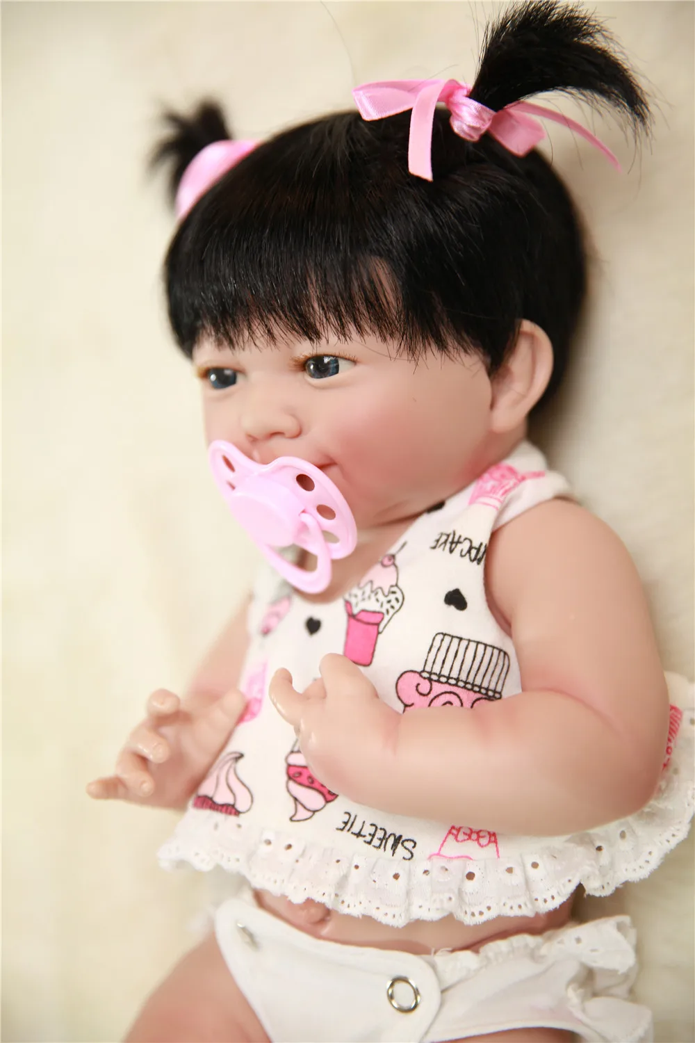Кукла Bebe reborn 14 &quot35 см полностью силиконовая виниловая Реалистичная кукла Reborn для