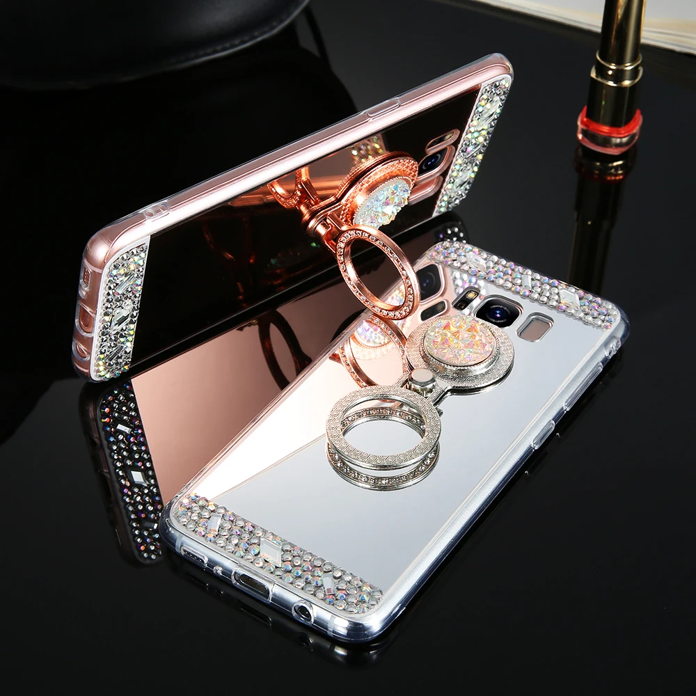 KISSCASE чехол с кольцом для телефона для Samsung Galaxy S8 Plus S7 S6 Edge Mirror Cases A5 A7 J3 J5 J7 2016 2017 Covers on.