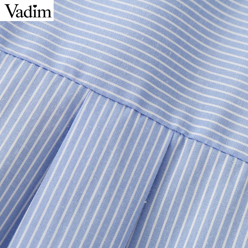 Женское элегантное платье vadim с цветочной вышивкой полосатый длинным рукавом