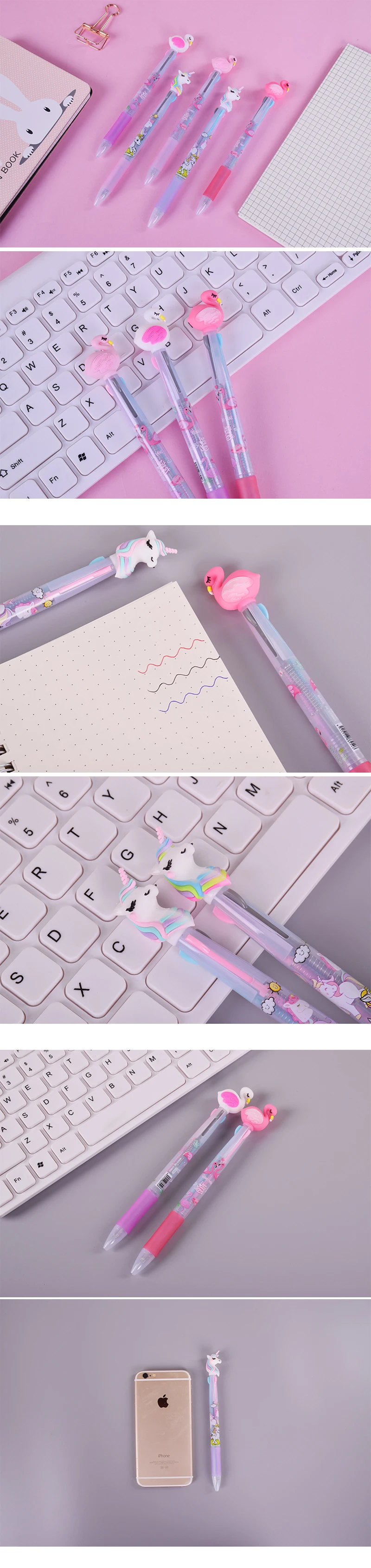 1x3 в 1 цветная шариковая ручка студенческие ручки для письма kawaii канцелярские принадлежности canetas материал escolar офисные школьные принадлежности