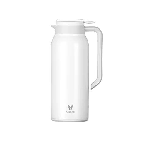 White Xiaomi Mijia VIOMI 1.5L Kettle Thermos Cups Stainless Steel Vacuum 24 Hours Flask Water Smart Leakproof Single Hand Use Bottle - Цвет: White
