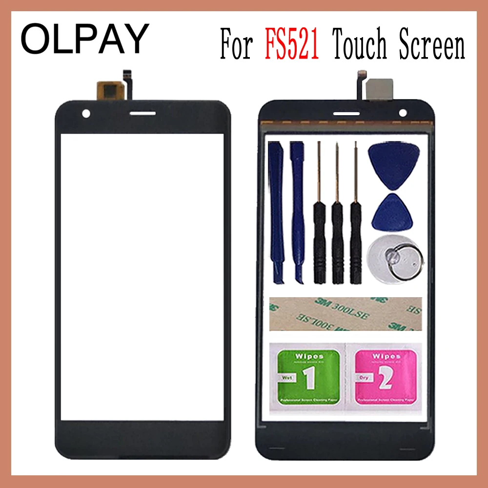 

OLPAY 5.0'' Touch Screen For Fly FS521 FS 521 Touch Screen Digitizer Panel Front Glass Lens Sensor Tools Adhesive+Wipes