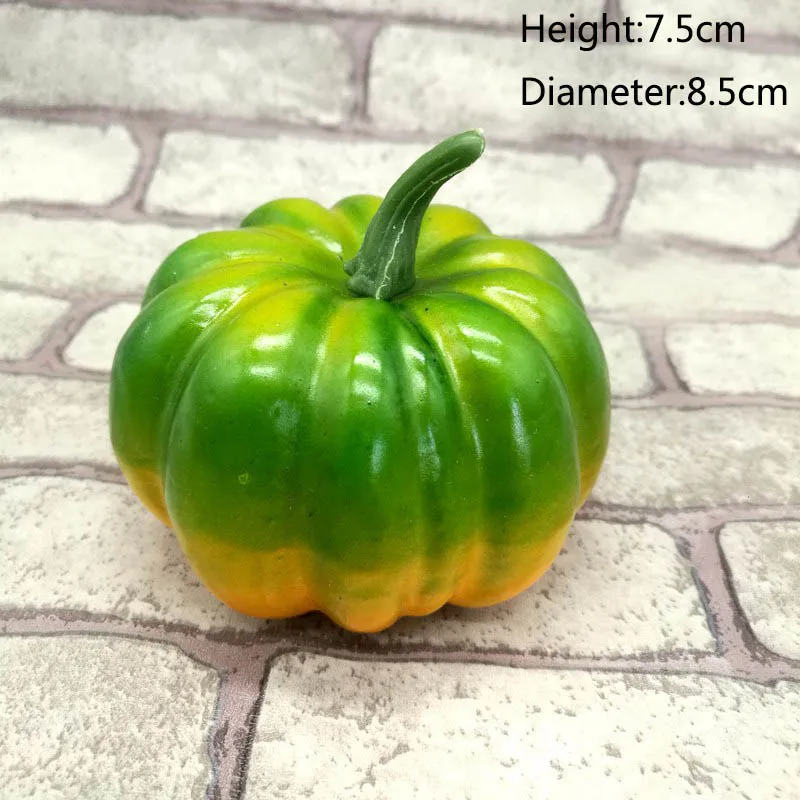 Pumpkin 9 Пластиковый пенный реалистичный имитация, модный реквизит для свадебной вечеринки, 1 шт., Хит, искусственный ребенок, образование, поддельные фрукты, овощи - Цвет: Pumpkin 9